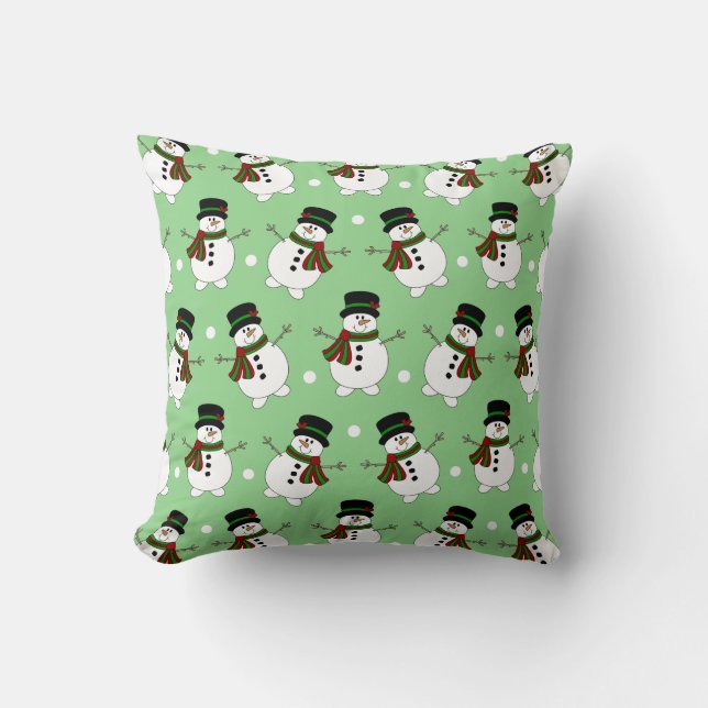 Beau Coussin Green Snowman (Recto)