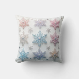 Beau coussin motif de flocon de neige