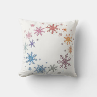 Beau coussin motif de flocon de neige