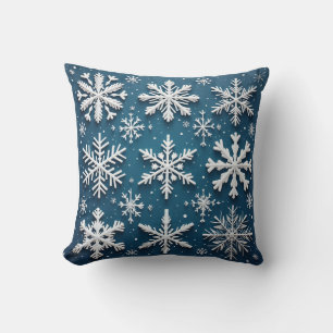 Beau coussin motif de flocon de neige