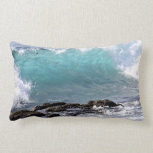 Beau Coussin Turquoise Wave Lumbar
