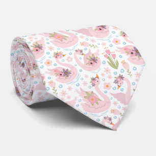 Beau Cravate de cygne floral