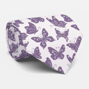 Beau Cravate de jardin de papillons floraux