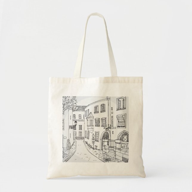 Beau croquis main Sac fourre-tout double face (Devant)