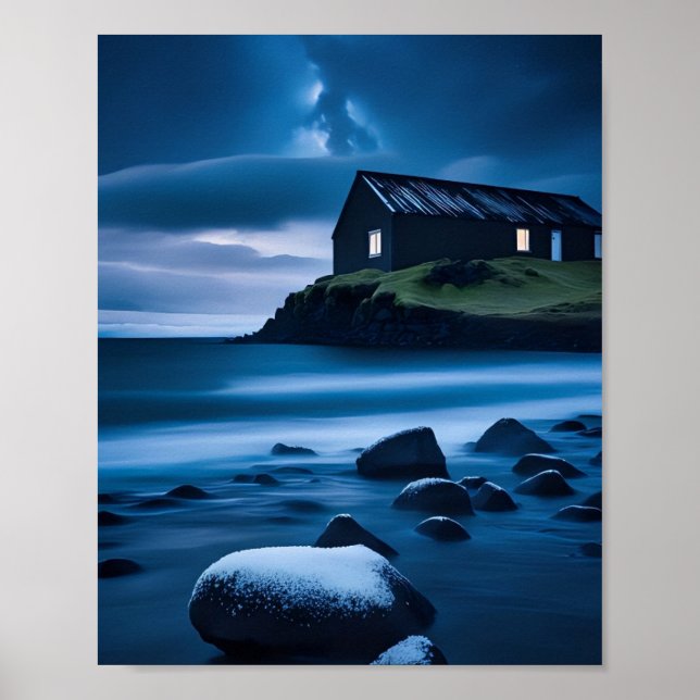 Beau décor marin ou affiche de dessin (Devant)