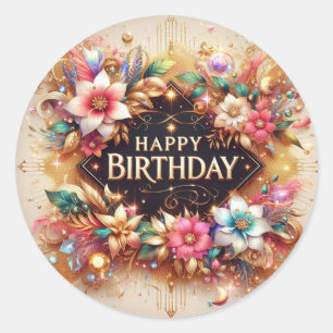 Beau design dynamique Sticker d'anniversaire
