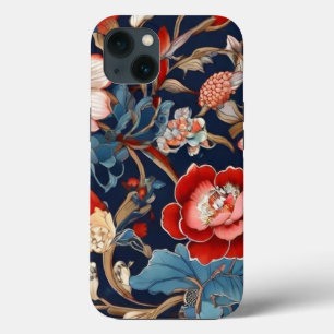 Beau design fleur complexe iPhone 13 Coque