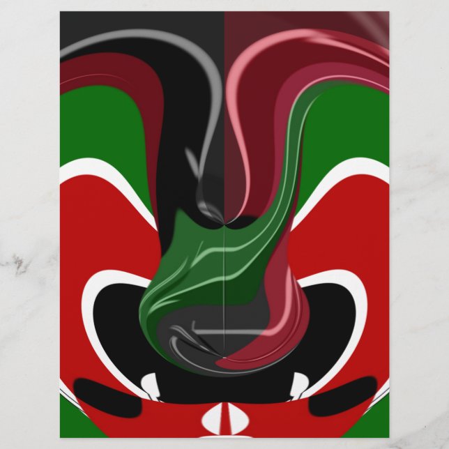 Beau drapeau Extraordinaire au Kenya : Art Moderne (Devant)