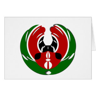 Beau drapeau Kenya noir rouge vert couleur design