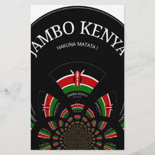 Beau drapeau Kenya noir rouge vert couleur design