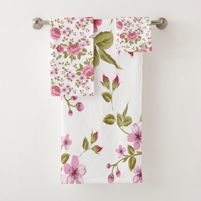 Beau élégant motif fleuri rose vintage (En situation)