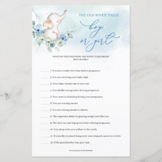 Beau éléphant bleu Guess Jeu de contes de garçon o (Devant)