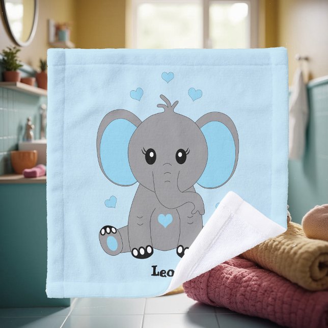 Beau éléphant en bleu pour les garçons (Créateur téléchargé)