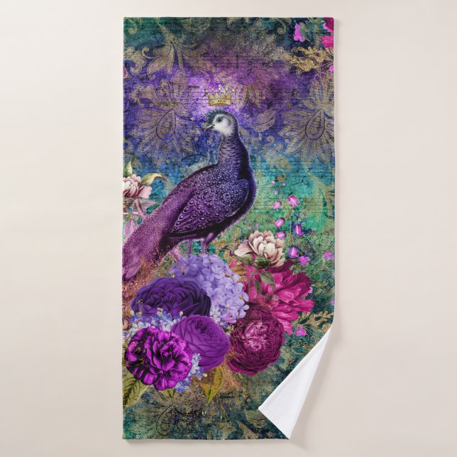 Beau Ensemble Élégant Peacock Peacocks (Serviette de bain)