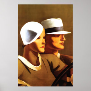 Beau entraînement de couples d'art déco