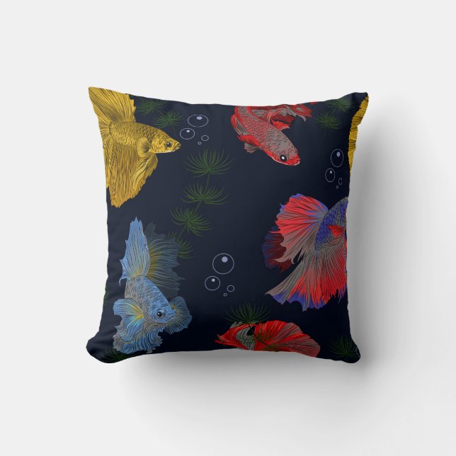 Beau Esquisse de Poisson Lève Oreiller (Recto)
