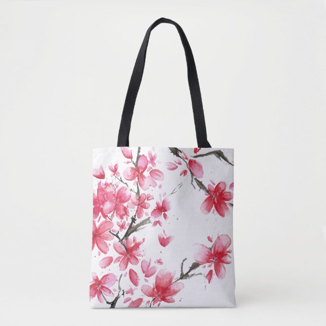 Beau et élégant sac fourre-tout à fleurs de (Devant)