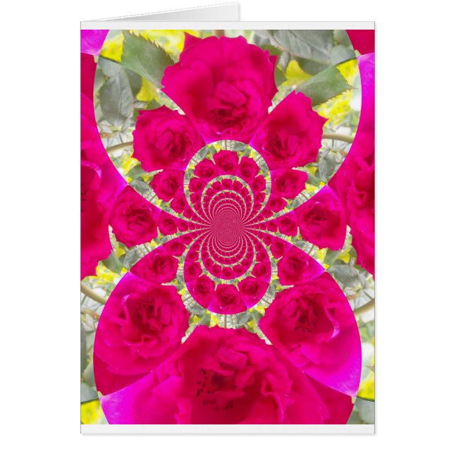 Beau Extraordinaire Roses rouges Motif Kaleidoscop (Devant)