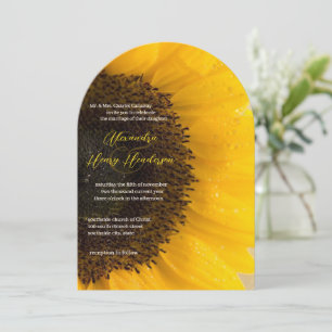 Beau Faire-part de mariage de tournesol élégant