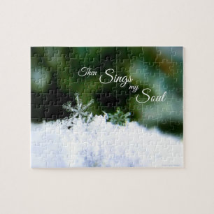 Beau Flocon De Neige Réel Puis Chante Mon Puzzle S