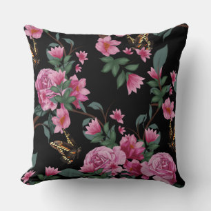 Beau Floral Vintage Papillon Coussin