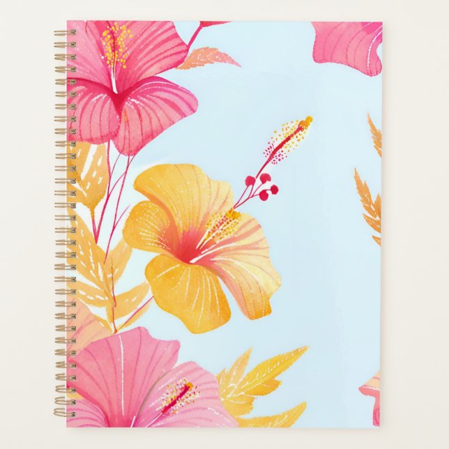 Beau Hibiscus | Aquarelle de fleur tropicale (Devant)