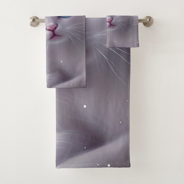 Beau Imaginaire blanc Fluffy Chat (En situation)