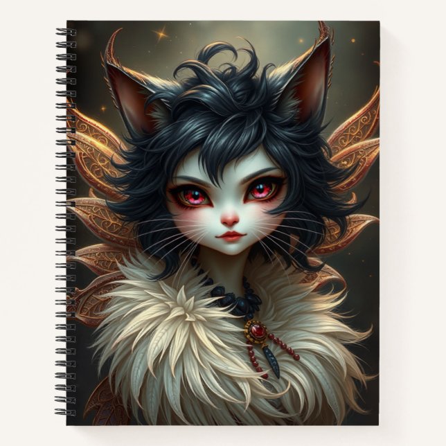 Beau Imaginaire Chat Fairy Art Carnet (Devant)