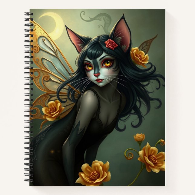 Beau Imaginaire Chat Fairy Art Carnet (Devant)
