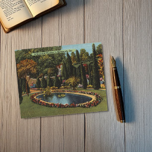 Beau jardin à Savannah GA Cardstock