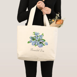 Beau Jour Vintage Sac fourre-tout Fleurs Bleues