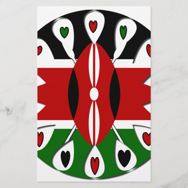 Beau Kenya Lovely Hearts Art Motif Extraordinaire (Devant)