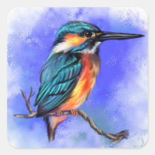 Beau Kingfisher Bird Sticker Cadeau