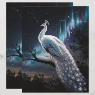 Beau Livre blanc Peacock Pittoresque papier à grat