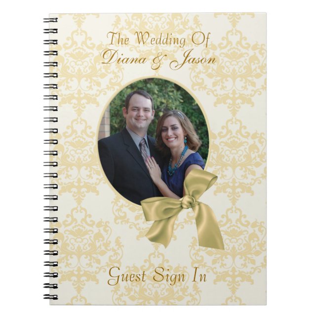 Beau livre d'invité fait sur commande de mariage (Devant)