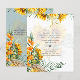 Beau Mariage en herbe Pampas tournesol