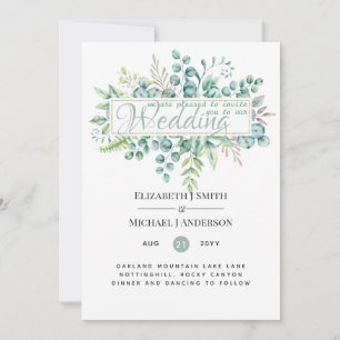 Beau Mariage moderne Eucalyptus verdure
