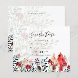 Beau Mariage ROUGE CARDINAL Oiseaux