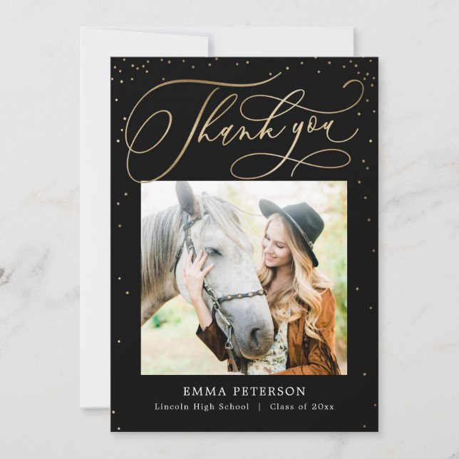 Beau Merci de graduation en COULEUR ÉDITABLE (Devant)