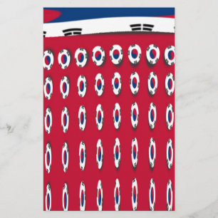 Beau Minuscule Drapeau Coréen Design Une Base Roug