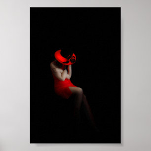 BEAU MODÈLE EN ROUGE POSTER