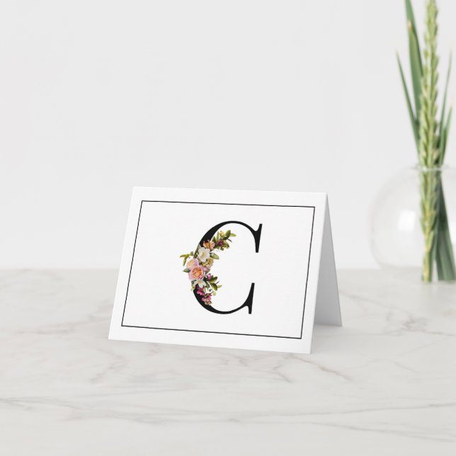 BEAU MONOGRAMME C AVEC ACCENTS FLORAUX (Devant)
