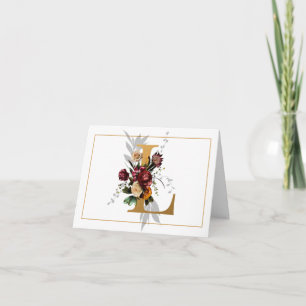 BEAU MONOGRAMME D'OR ET DE FLEURS L