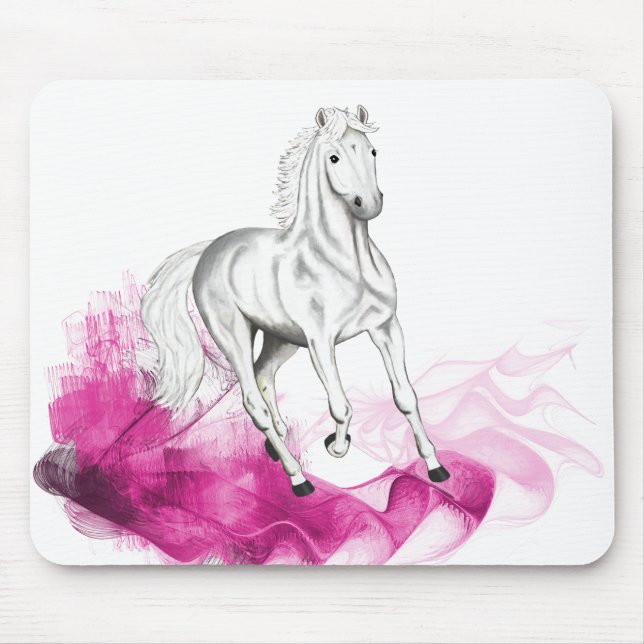 beau motif de cheval, tapis de souris (Devant)