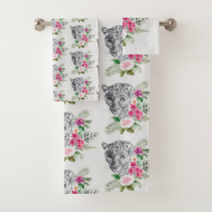 Beau Motif de portrait de tête de léopard