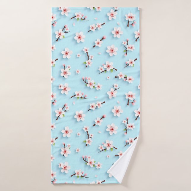 Beau motif floral (Serviette de bain)
