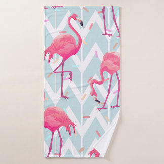 Beau motif tropical transparent avec flamme rose