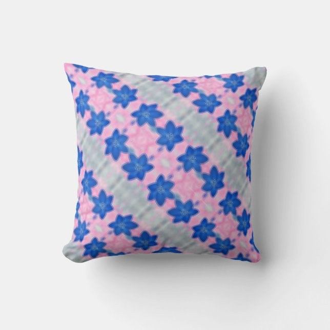 Beau Neon bleu Lily Coussin Coussin (Recto)