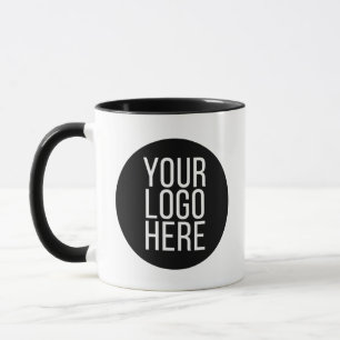 beau noir et blanc votre logo ici tasse