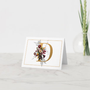 BEAU OR ET MONOGRAMME FLORAL D
